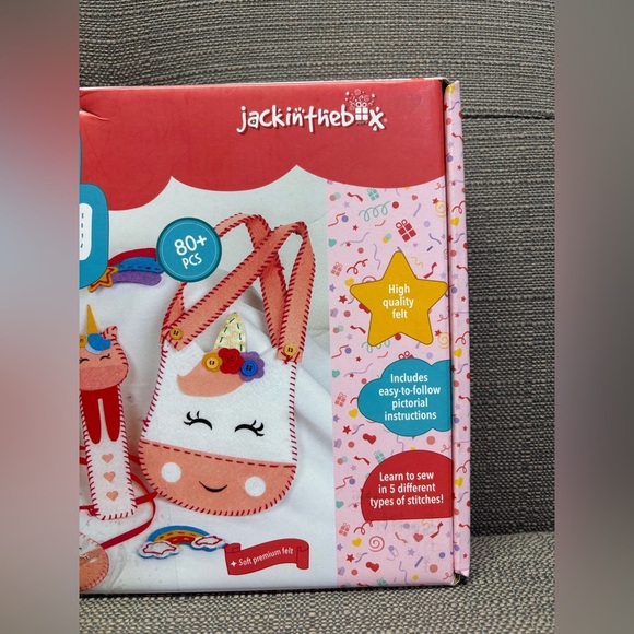 Jack In The Box Kids Learn To Sew Unicorn Kids Craft NWT - Picture 4 of 4